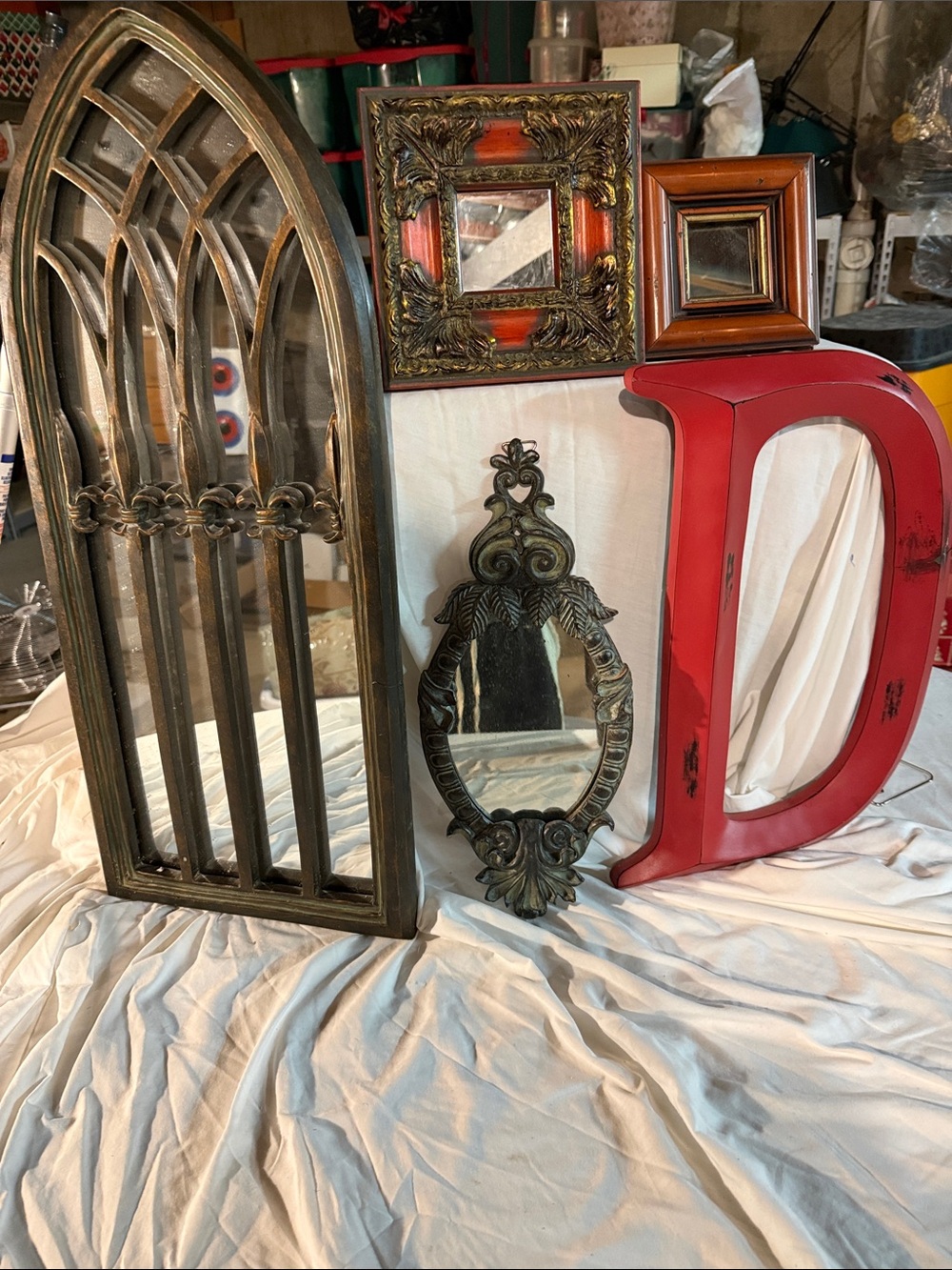 Bundle of 4 Decorative Wall Mirror Accents g